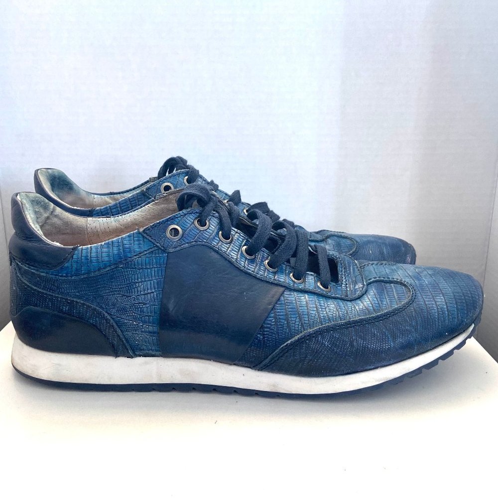 INTENSI - Cobalt Blue - Wingtip Oxford casual Shoe - 44 EU (10.5 - 11 US) - Picture 2 of 15